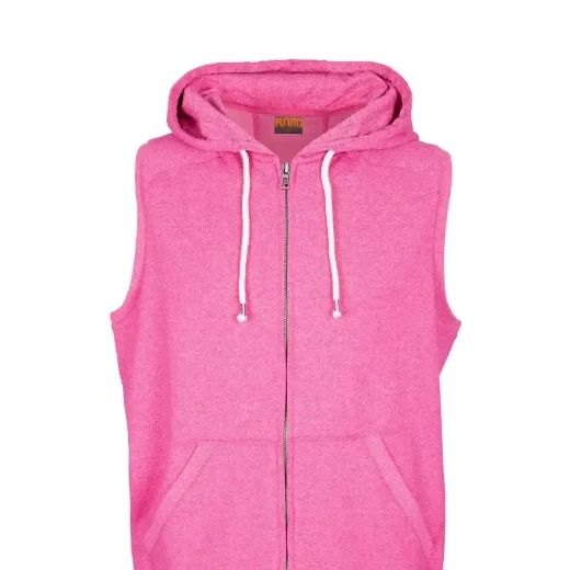 Picture of RAMO, Mens Heather Sleeveless Zip Hoodie